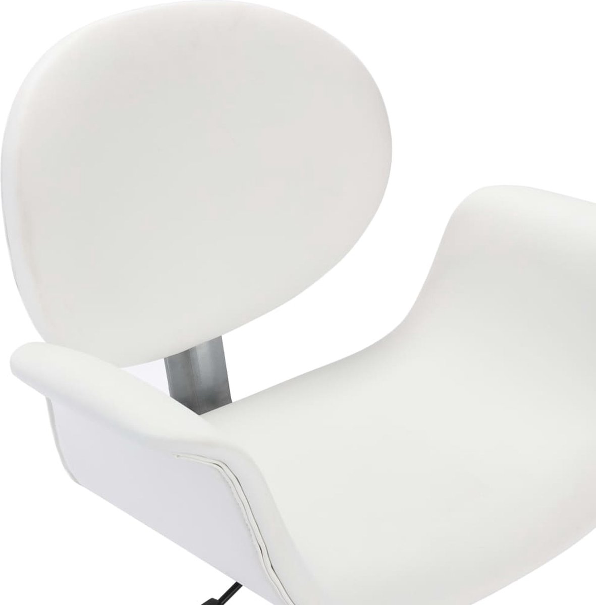 Vidaxl Eetkamerstoelen Draaibaar 6 St Kunstleer - Wit