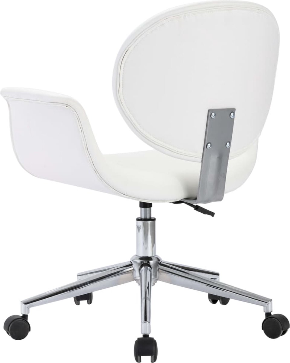 Vidaxl Eetkamerstoelen Draaibaar 6 St Kunstleer - Wit