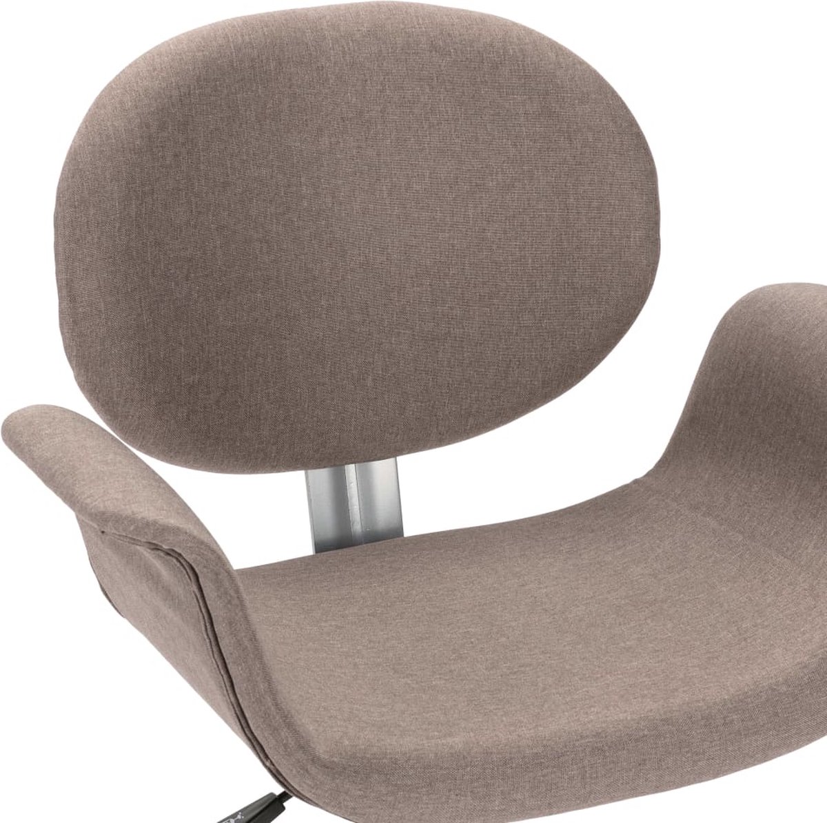 Vidaxl Eetkamerstoelen Draaibaar 6 St Stof Taupe - Bruin