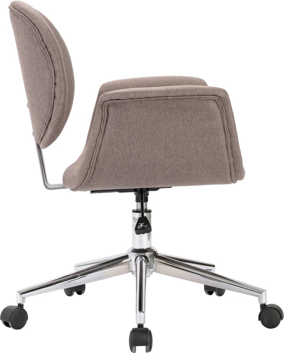 Vidaxl Eetkamerstoelen Draaibaar 6 St Stof Taupe - Bruin