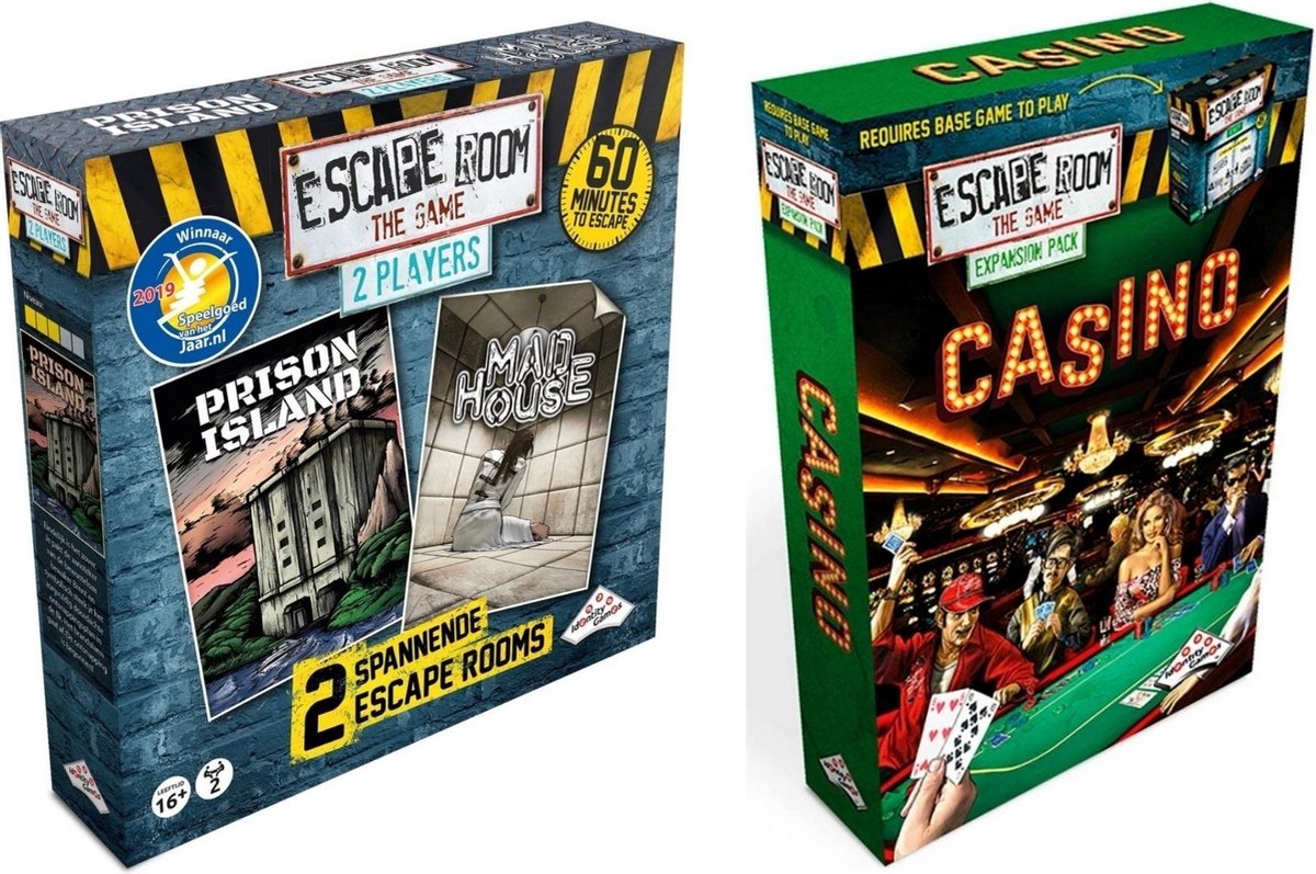 Identity Games Escape Room Uitbreidingsbundel - 2 Stuks - Uitbreiding Casino & Uitbreiding Mad House