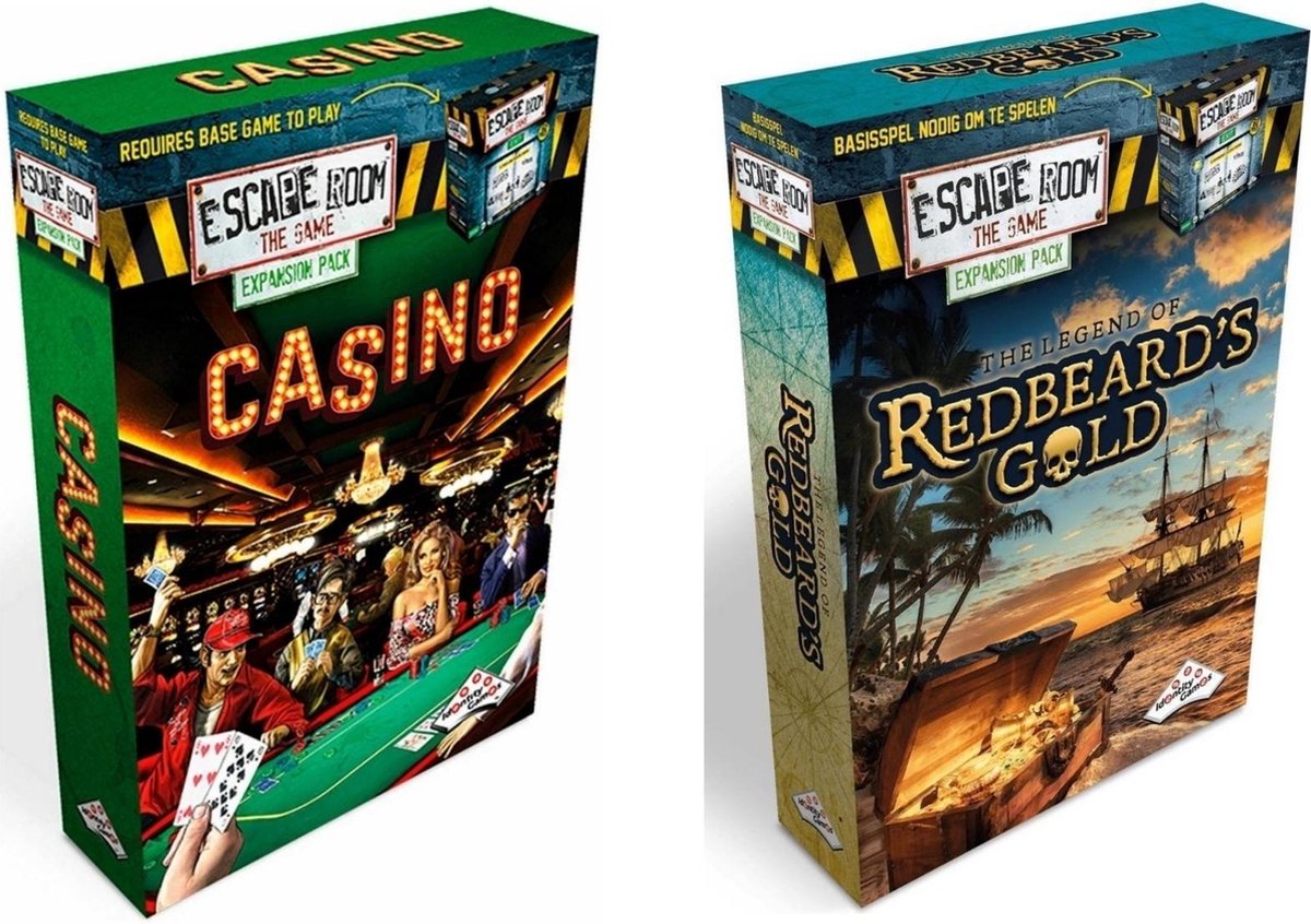 Identity Games Escape Room Uitbreidingsbundel - 2 Stuks - Uitbreiding Casino & Uitbreiding Redbeard's Gold