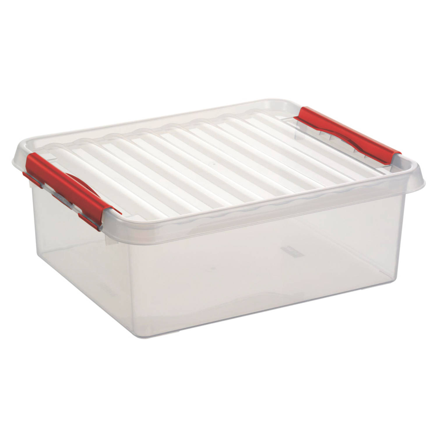 Sunware Q-line Opbergbox - 25l - Transp/ - Rood