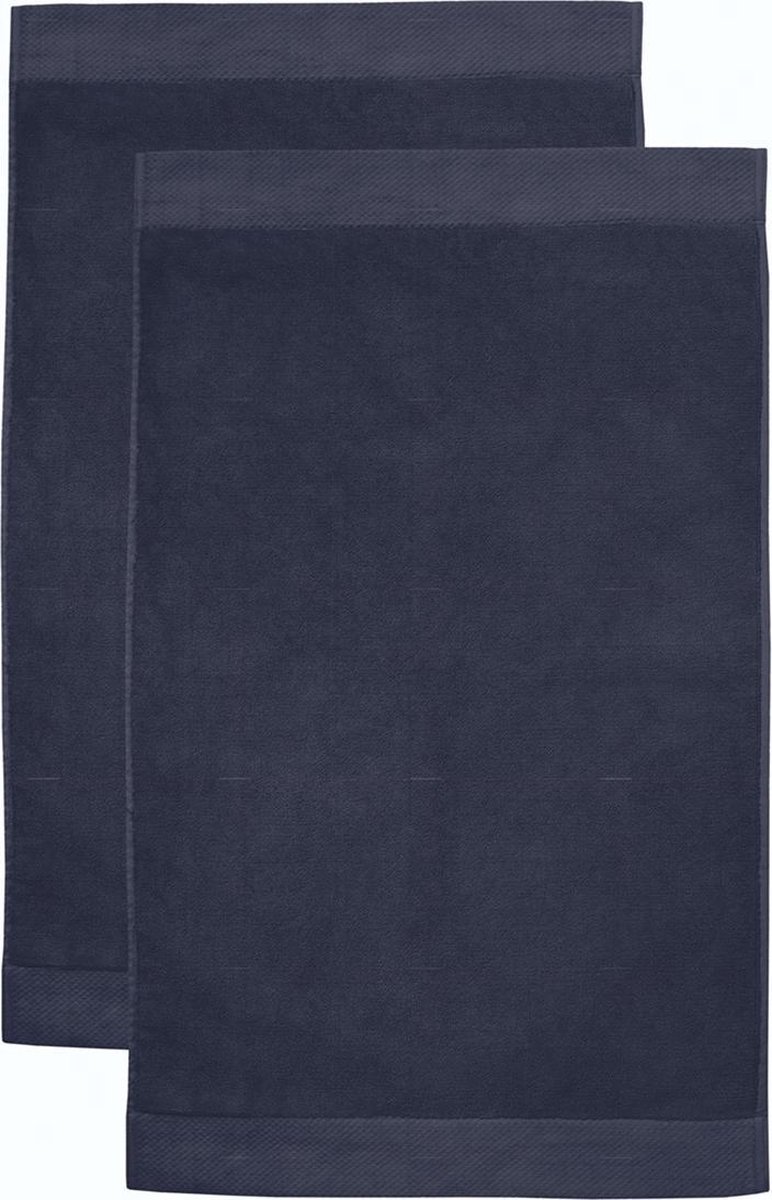 Seahorse Badmat Pure - 50 X 90 Cm - Indigo - Per 2 Stuks - Blauw