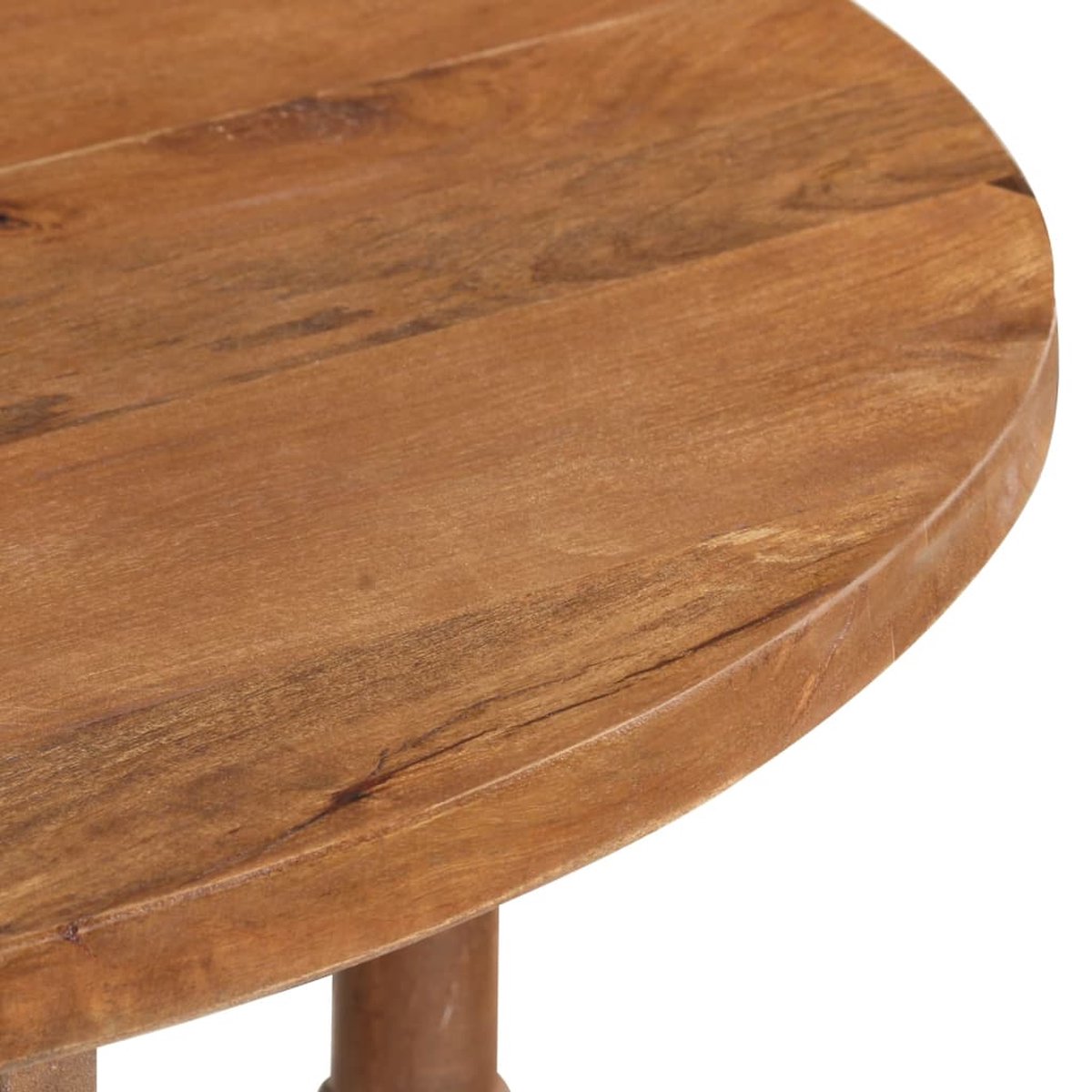 Vidaxl Eettafel Rond 110x76 Cm Massief Mangohout - Bruin