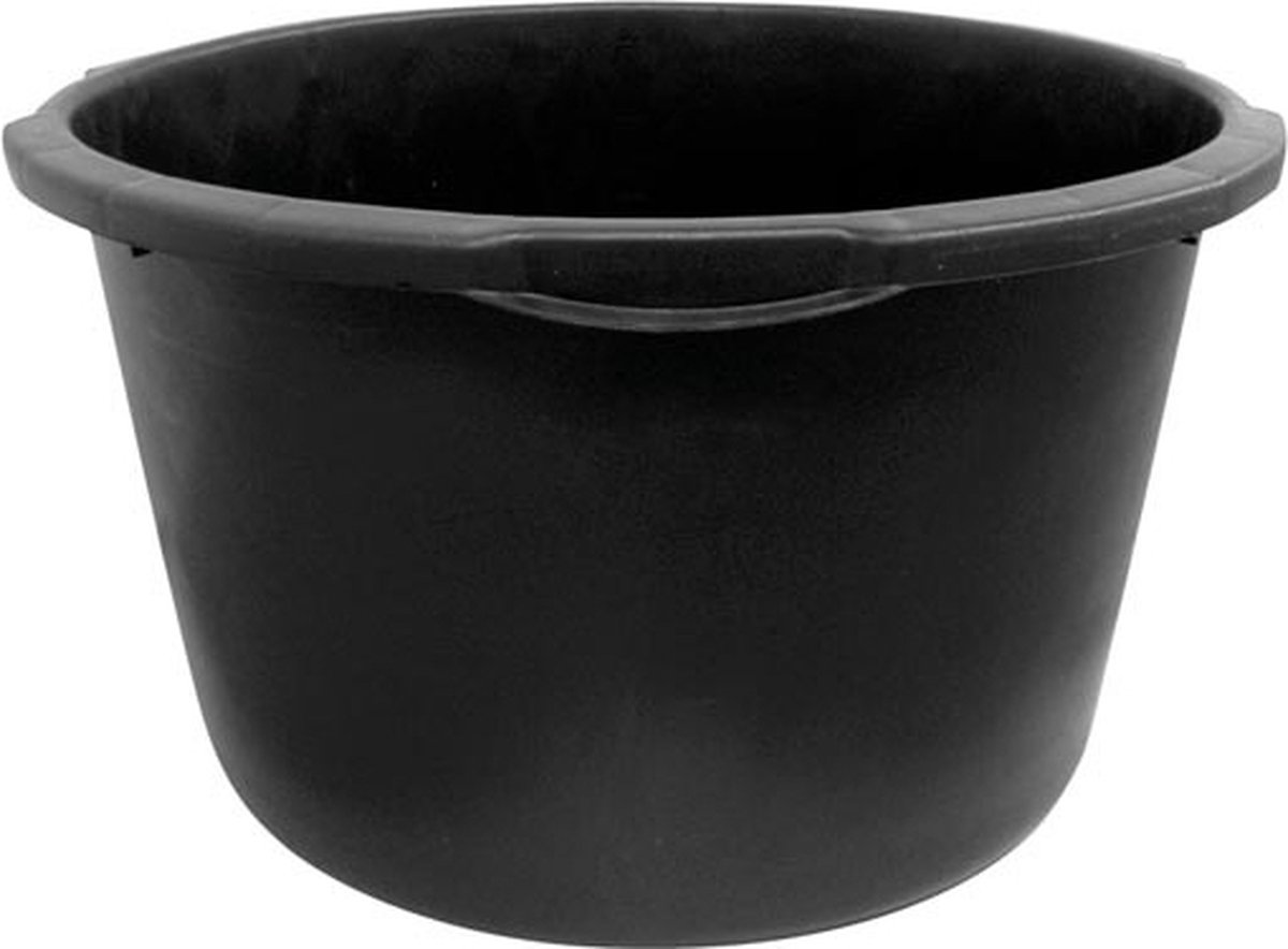 Flexibele Stevige Multifunctionele Kunststof Bak/emmer/kuip 45 Liter Diameter 52 Cm - Kuipen / Bakken - Zwart
