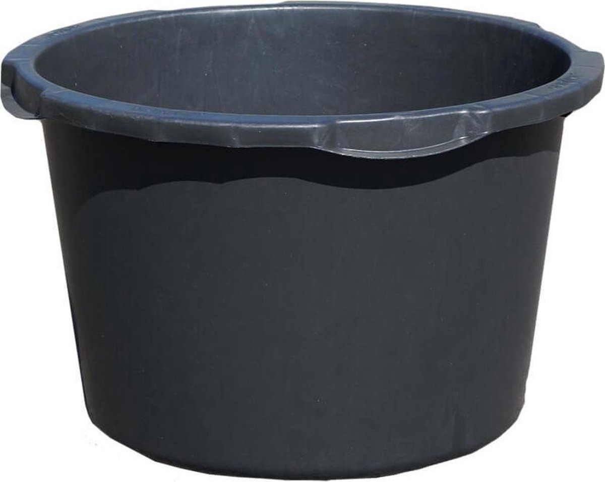 Flexibele Stevige Multifunctionele Kunststof Bak/emmer/kuip 45 Liter Diameter 52 Cm - Kuipen / Bakken - Zwart