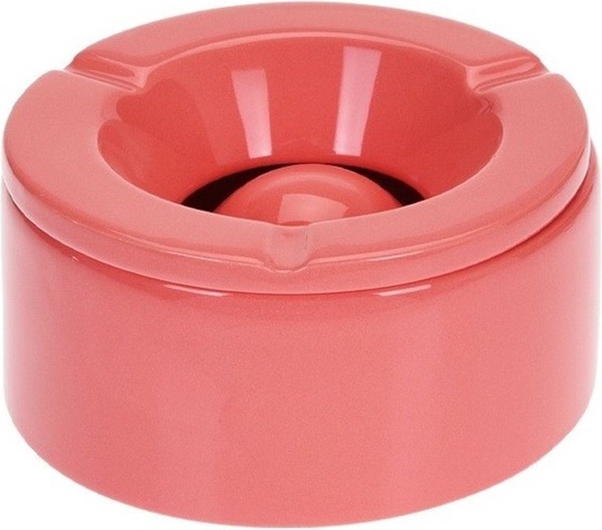 2x Koraal Rode Storm/terras Asbakken 12 Cm - Tuinaccessoires - Asbakken Voor Buiten - Tuin Asbak - Rood