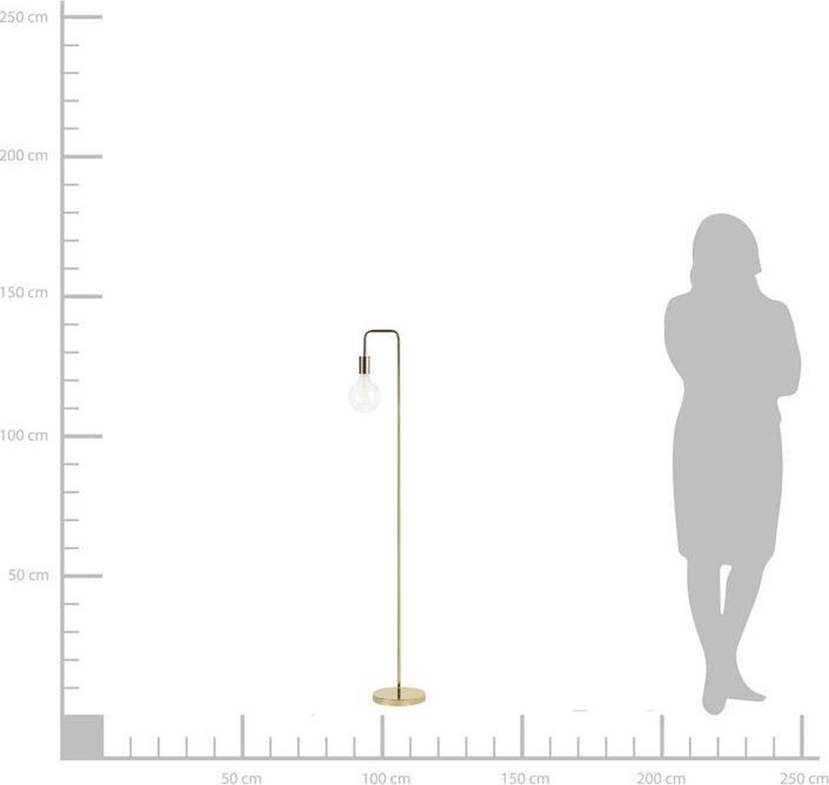 Beliani Savena - Staande Lamp--metaal - Goud