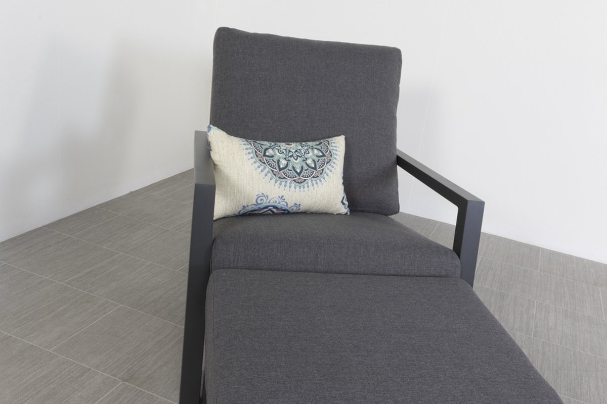 Vdg Atlanta Loungestoel Incl. Hocker - Grijs