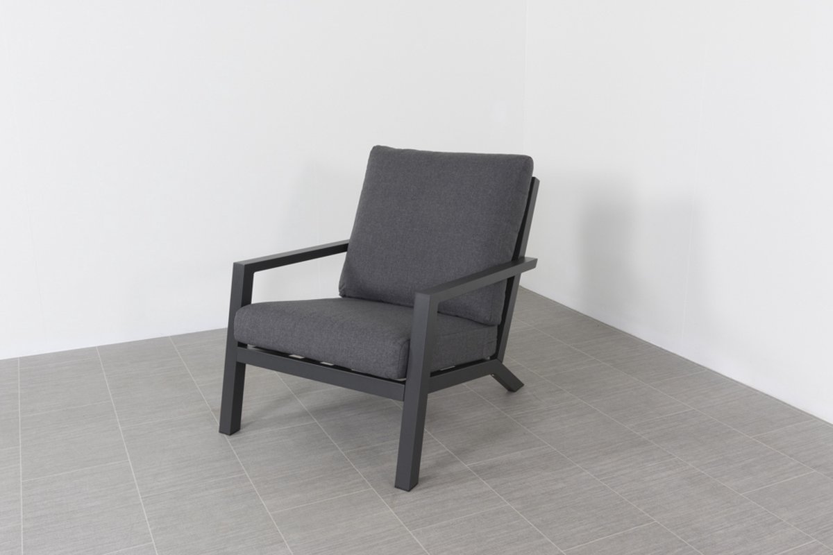 Vdg Atlanta Loungestoel Incl. Hocker - Grijs