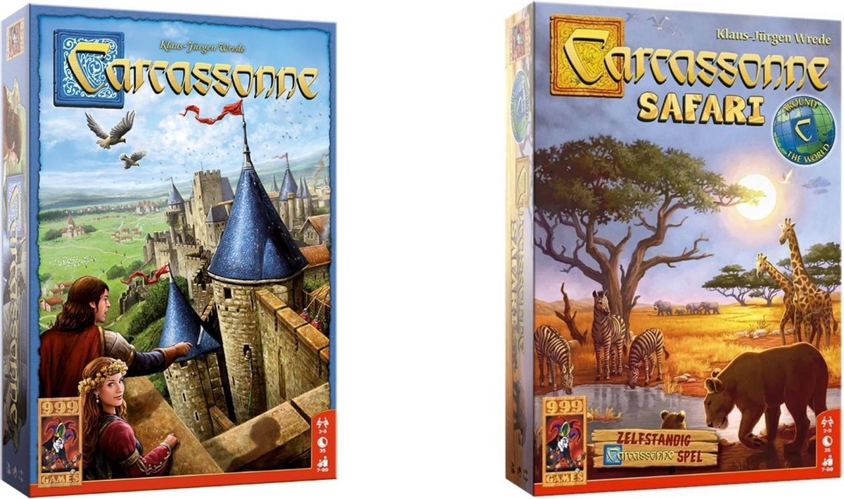 999Games Spellenbundel - 2 Stuks - Carcassonne & Carcassonne Safari