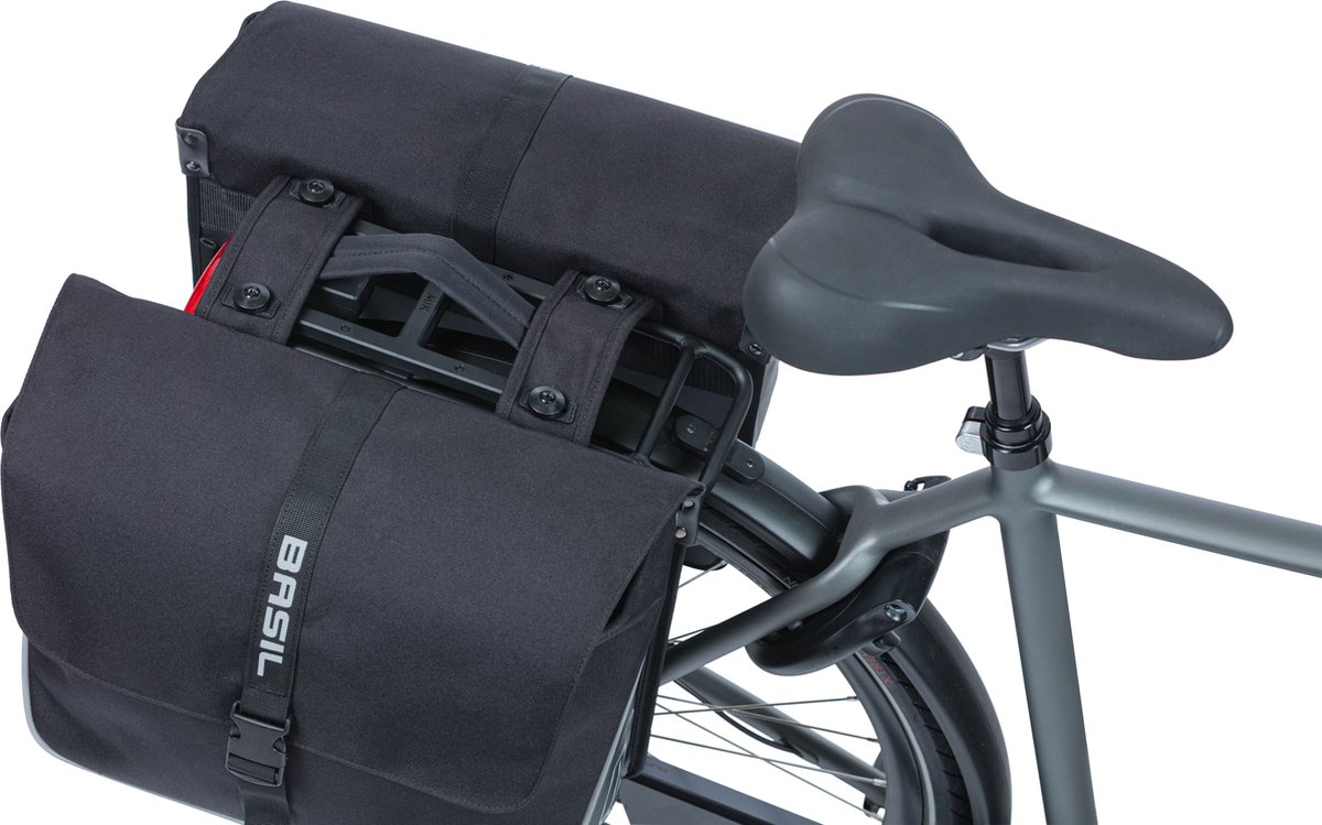 Basil Dubbele Fietstas Forte Mik 35l -/ - Zwart