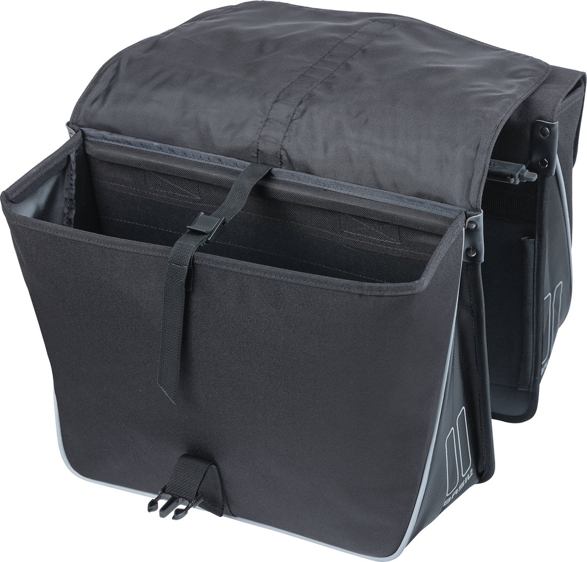 Basil Dubbele Fietstas Forte Mik 35l -/ - Zwart