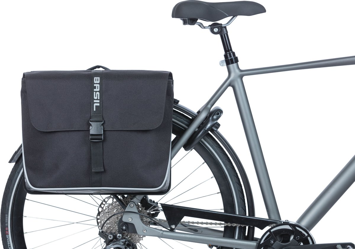 Basil Dubbele Fietstas Forte Mik 35l -/ - Zwart