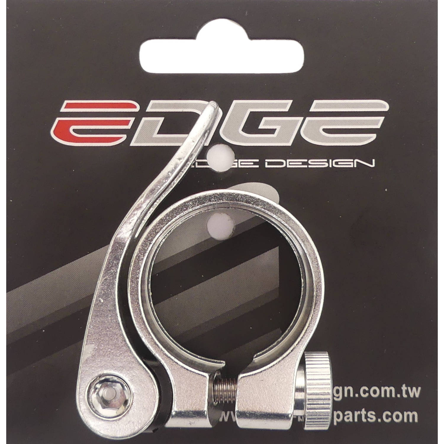 Zadelpenklem Edge ø34.9 Aluminium Met Snelspanner - Zilver