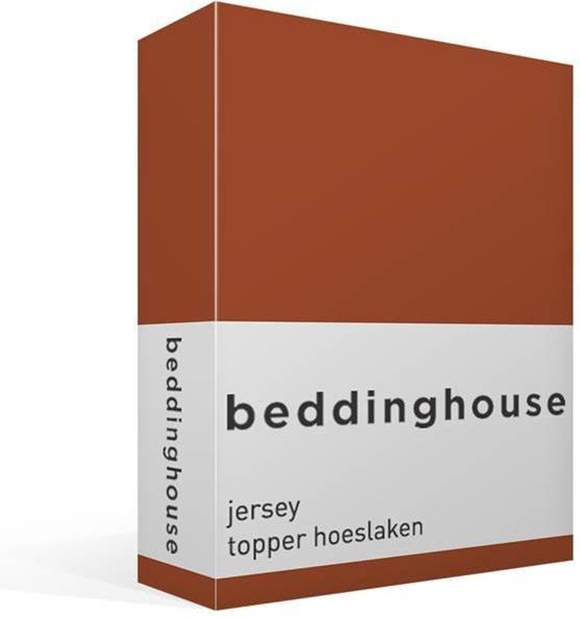 Beddinghouse Jersey Topper Hoeslaken - 100% Gebreide Jersey Katoen - Lits-jumeaux (160x200/220 Cm) - Terra - Bruin