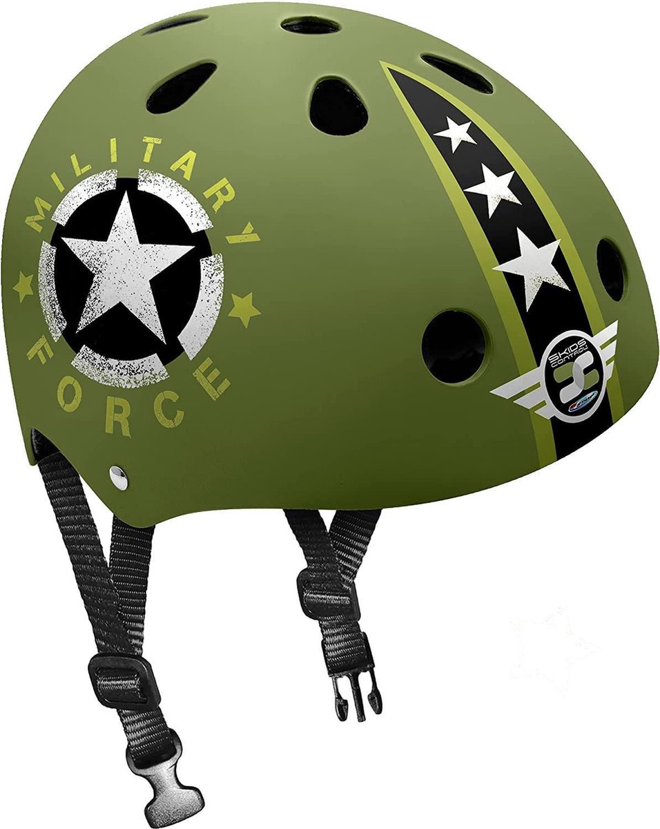 Stamp Helm Skids Control Military Junior Eps/abs Maat 54-60 - Groen