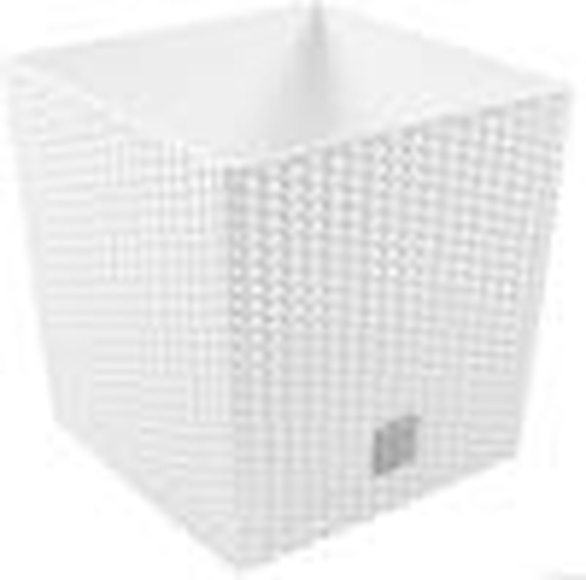 Kunststof Rato Rotan Bloempot/plantenpot Met Binnenpot 22 Cm - Plantenbakken - Wit