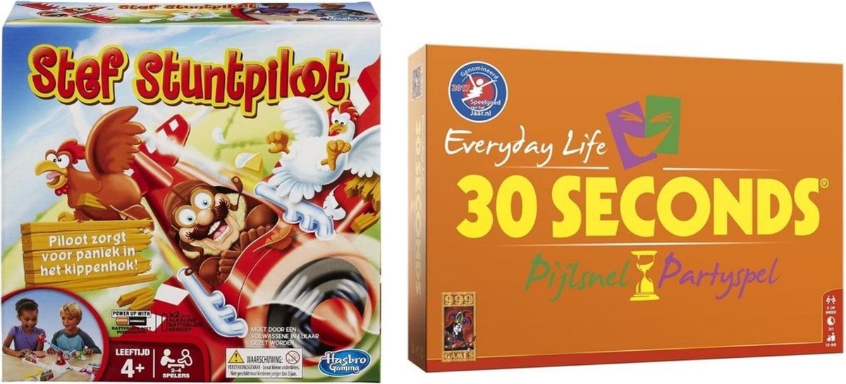 Spellenset - Bordspel - Stef Stuntpiloot & 30 Seconds Everyday Life