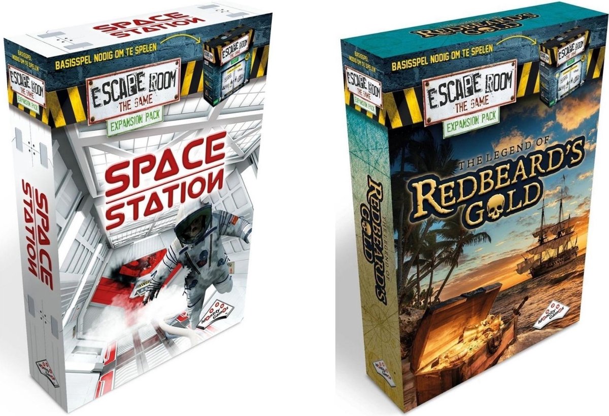 Identity Games Escape Room Uitbreidingsbundel - 2 Stuks - Uitbreiding Space Station & Uitbreiding Redbeard's Gold