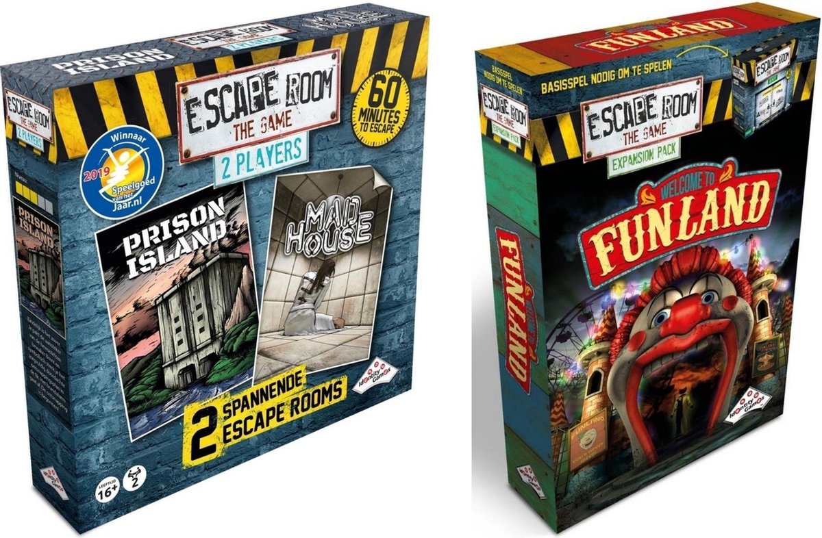 Identity Games Escape Room Uitbreidingsbundel - 2 Stuks - Uitbreiding Funland & Uitbreiding Mad House