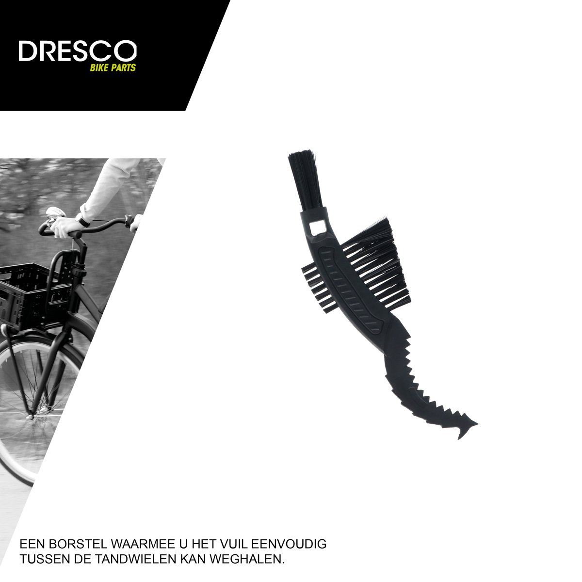 Borstelset Fietsreiniging/zwart 3-delig - Groen