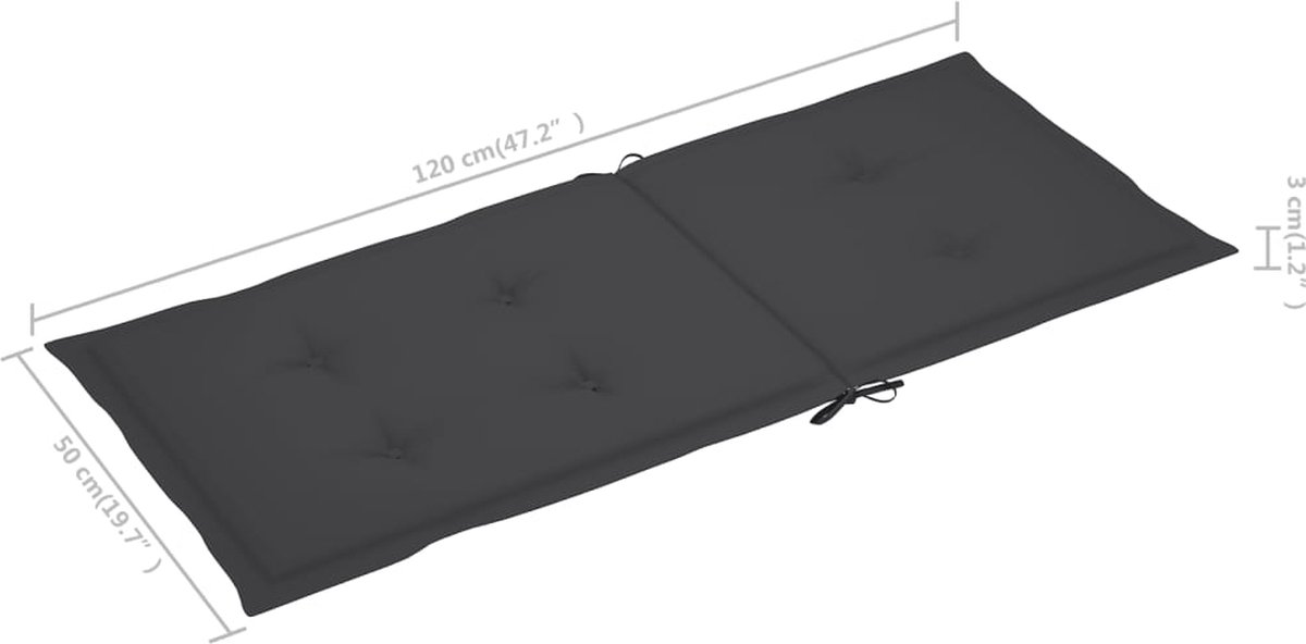 Vidaxl Schommelstoel Met Kussens Massief Acaciahout - Bruin