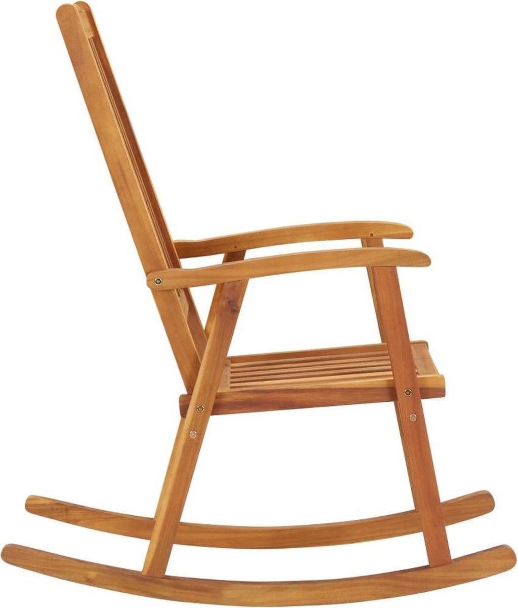 Vidaxl Schommelstoel Met Kussens Massief Acaciahout - Bruin