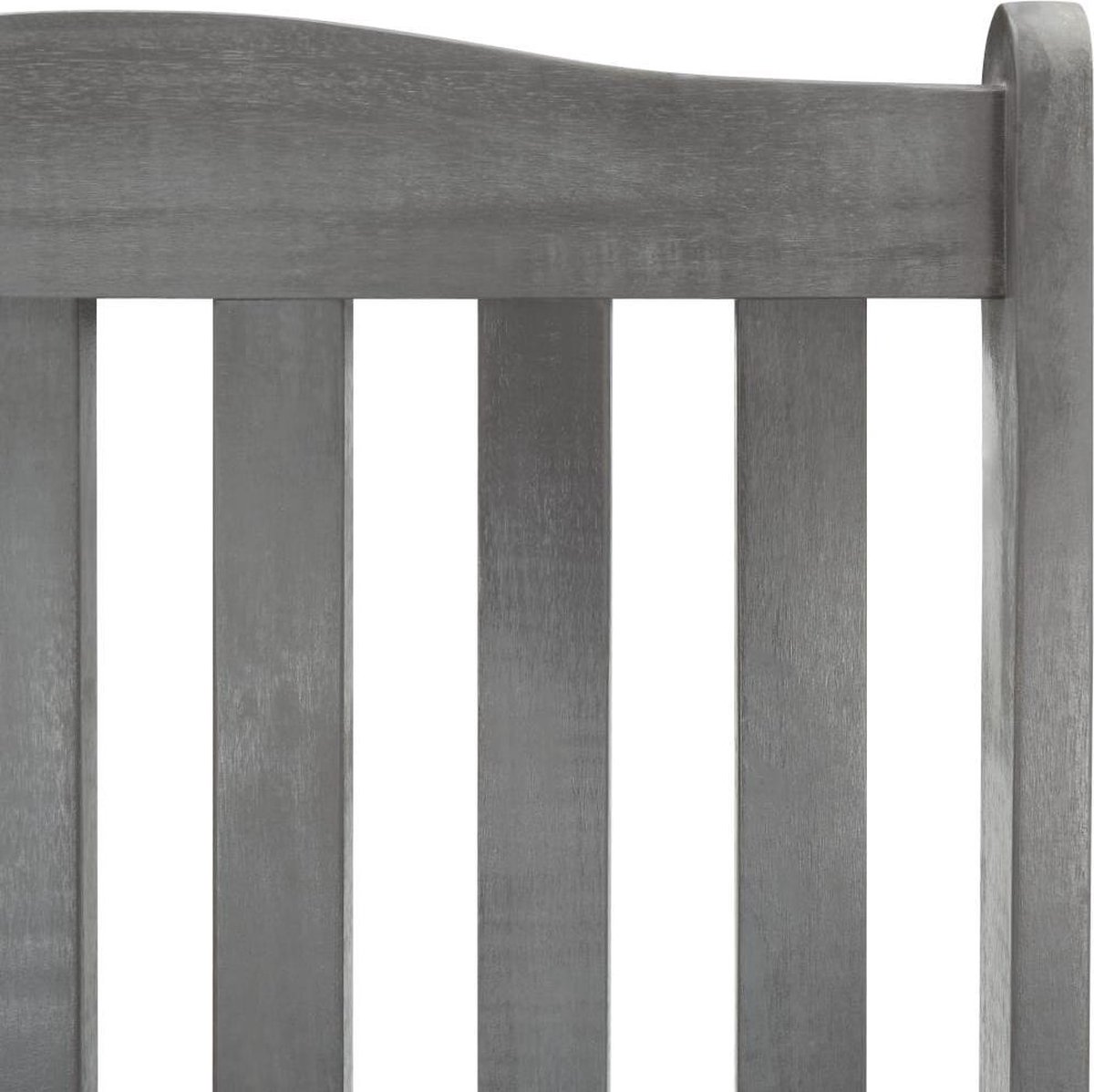 Vidaxl Schommelstoel Met Kussens Massief Acaciahout - Grijs