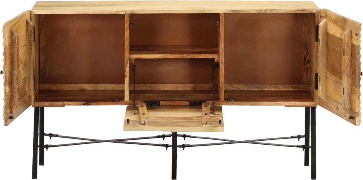 Vidaxl Dressoir 118x30x70 Cm Massief Mangohout - Bruin