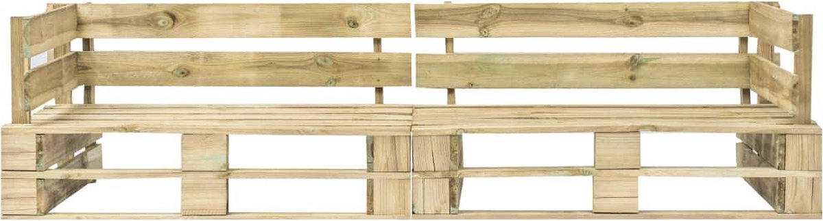 Vidaxl 2-delige Loungeset Pallet Met Zandkleur Kussens Grenenhout - Beige