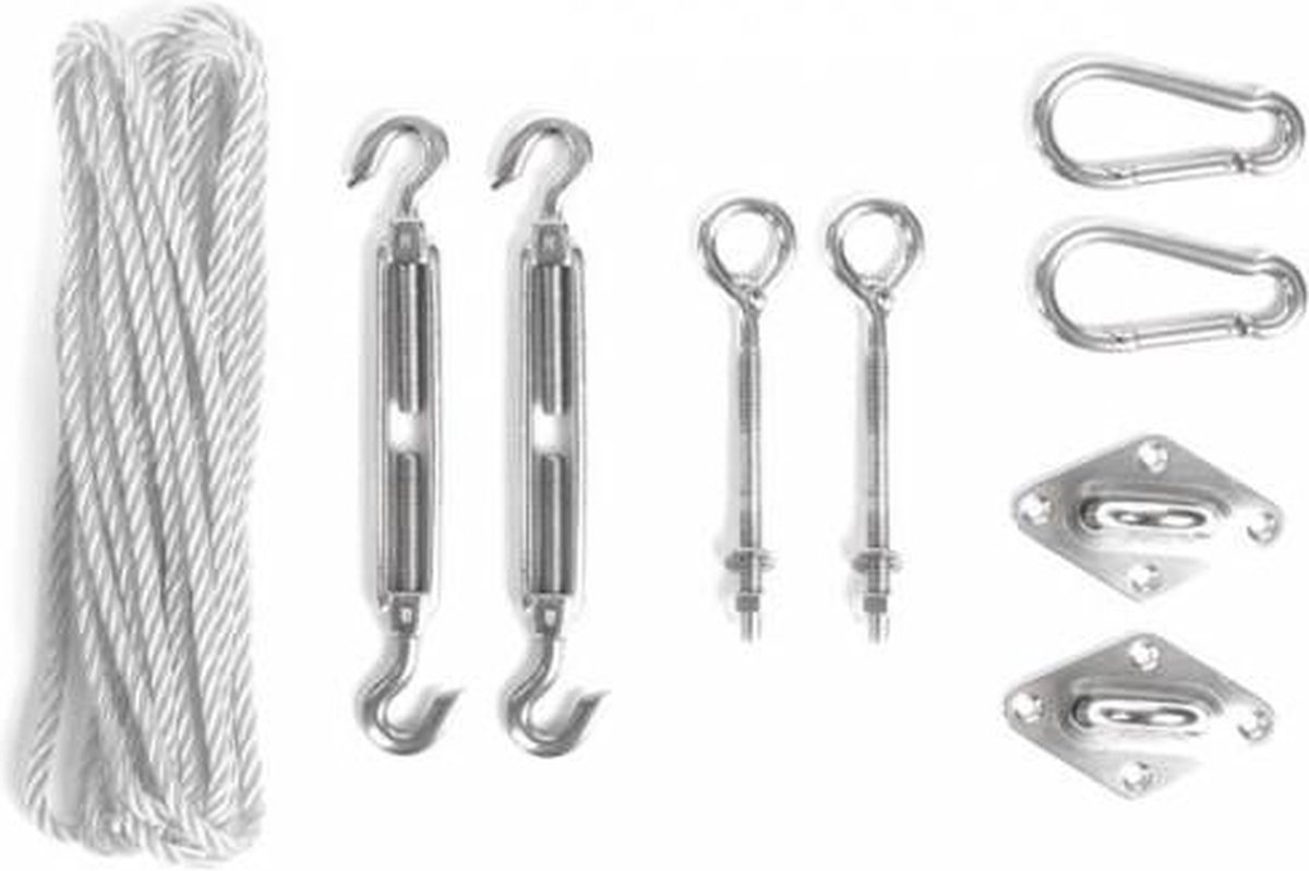 Shadow Comfort Vierkant 2x2m Country Blue Met Bevestigingsset En Buitendoek Reiniger - Blauw