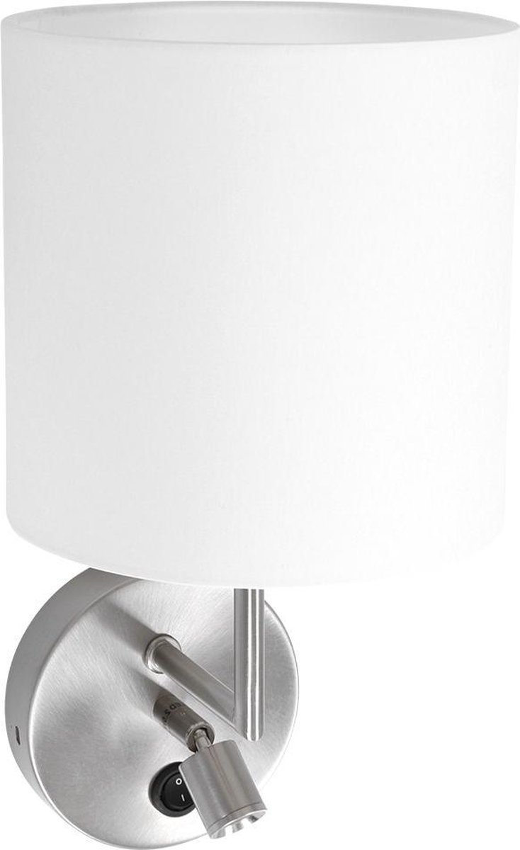 Mexlite Noor Wandlamp Geborsteld Staal - Silver