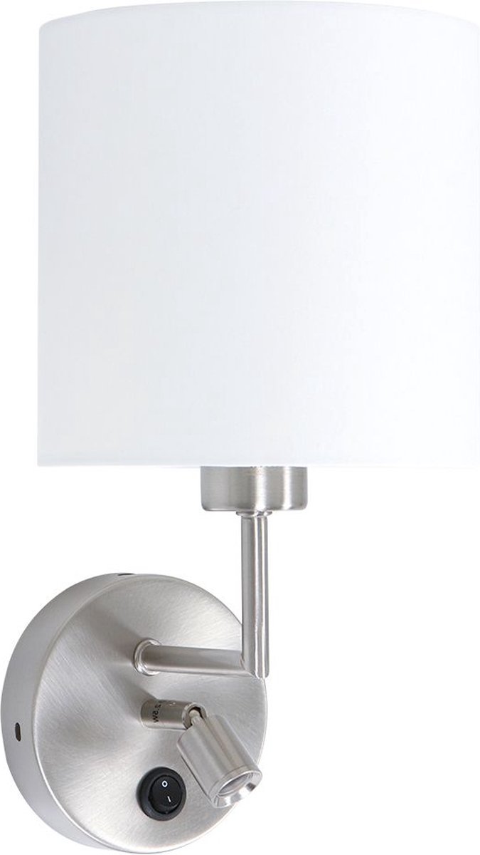 Mexlite Noor Wandlamp Geborsteld Staal - Silver