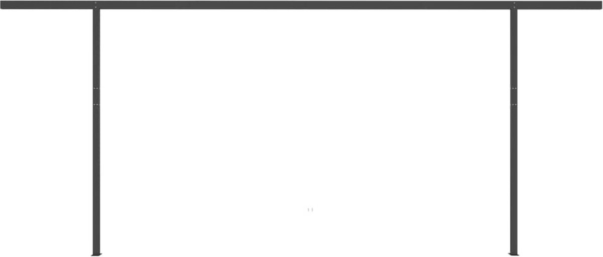 Vidaxl Luifel Automatisch Uittrekbaar Met Palen 6x3 M Antracietkleurig