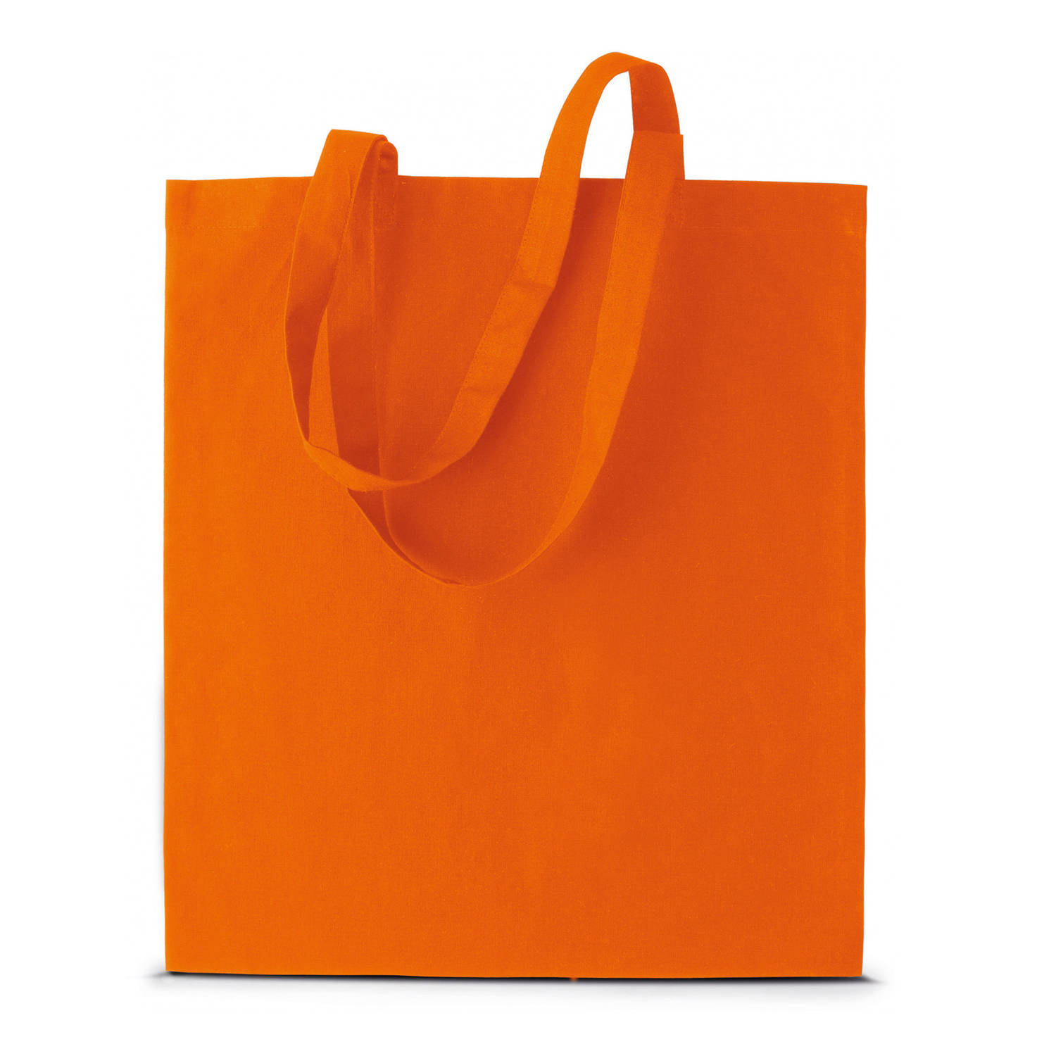 Bellatio Design Basic Katoenen Schoudertasje In Het 38 X 42 Cm - Schoudertas - Oranje