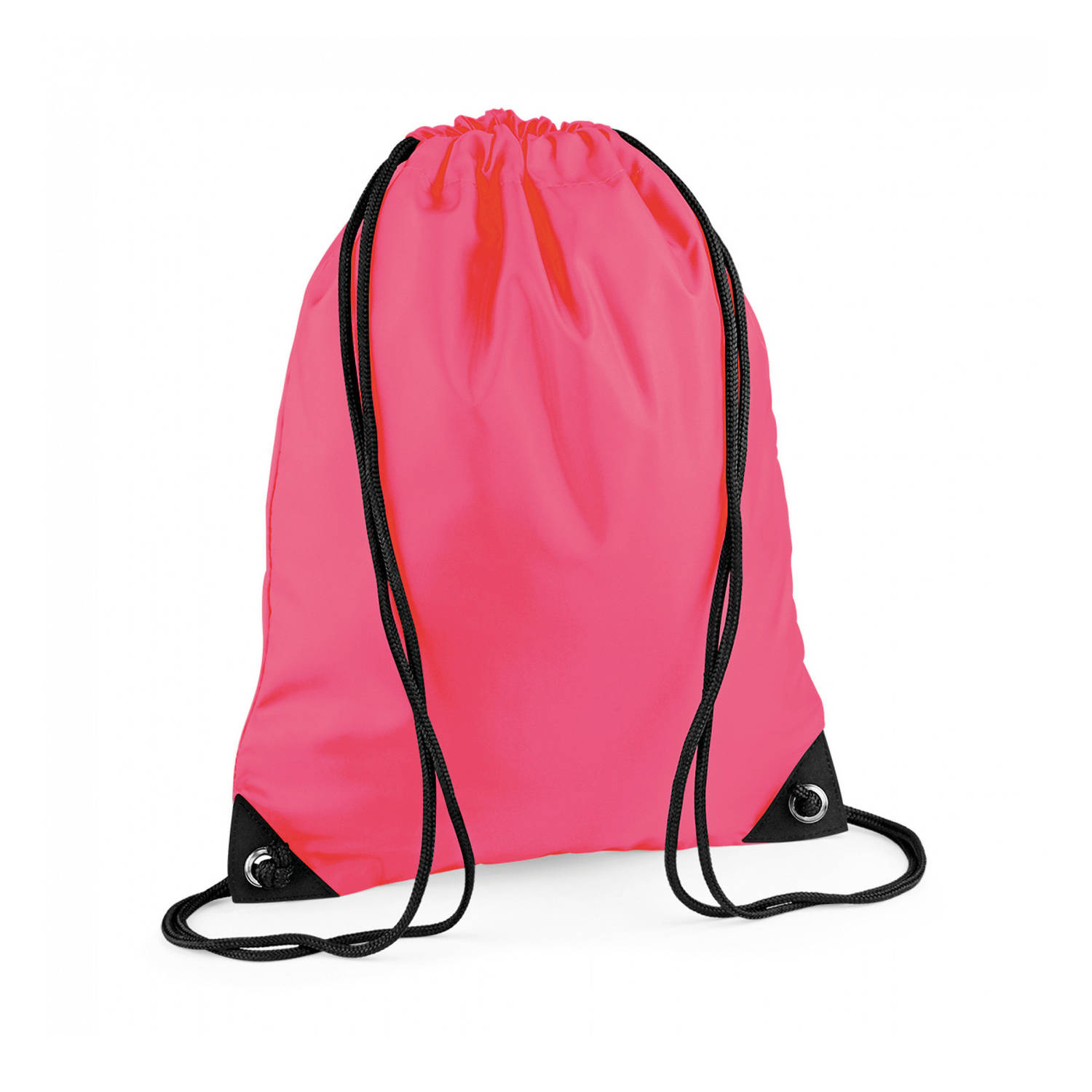 Sport Gymtas Fluoriserend Met Rijgkoord 45 X 34 Cm - Gymtasje - Zwemtasje - Roze