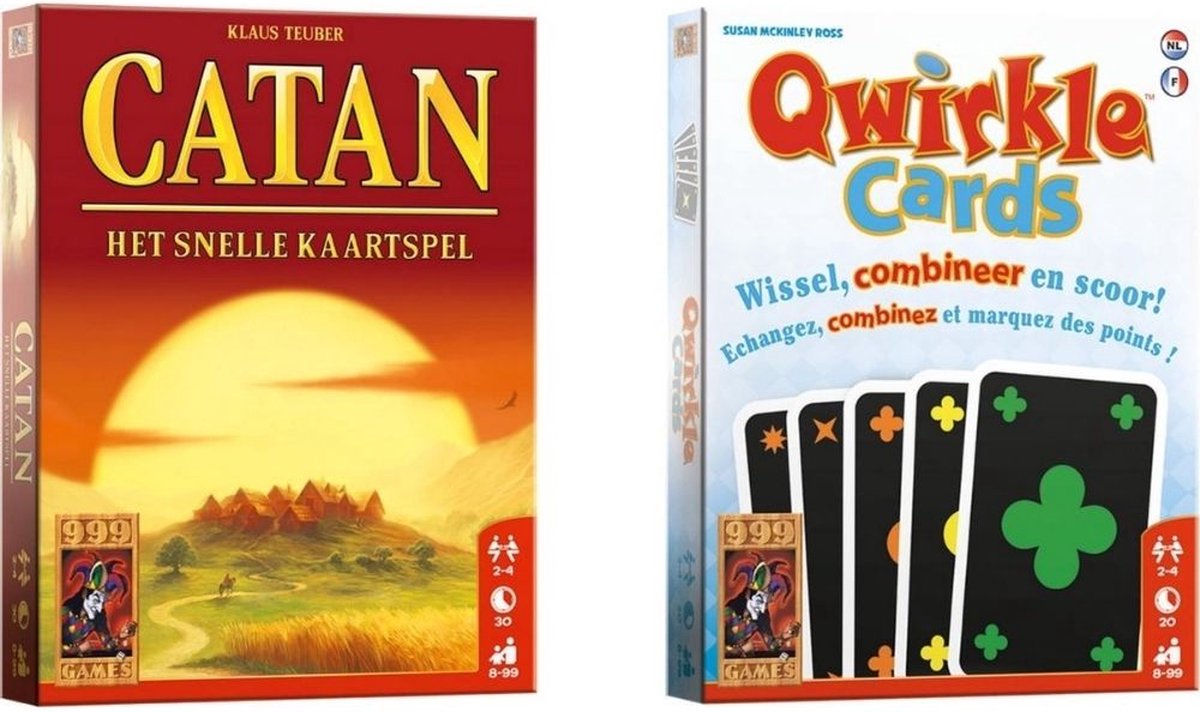 999Games Spellenbundel - Kaartspel - 2 Stuks - Catan: Het Snelle Kaartspel & Qwirkle