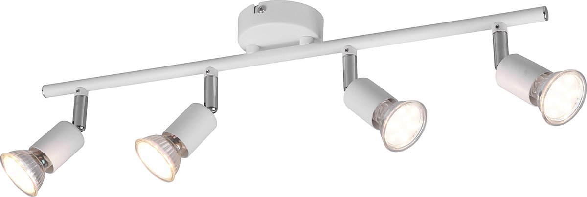 BES LED Led Plafondspot - Trion Pamo - Gu10 Fitting - 4-lichts - Rond - Mat - Aluminium - Wit