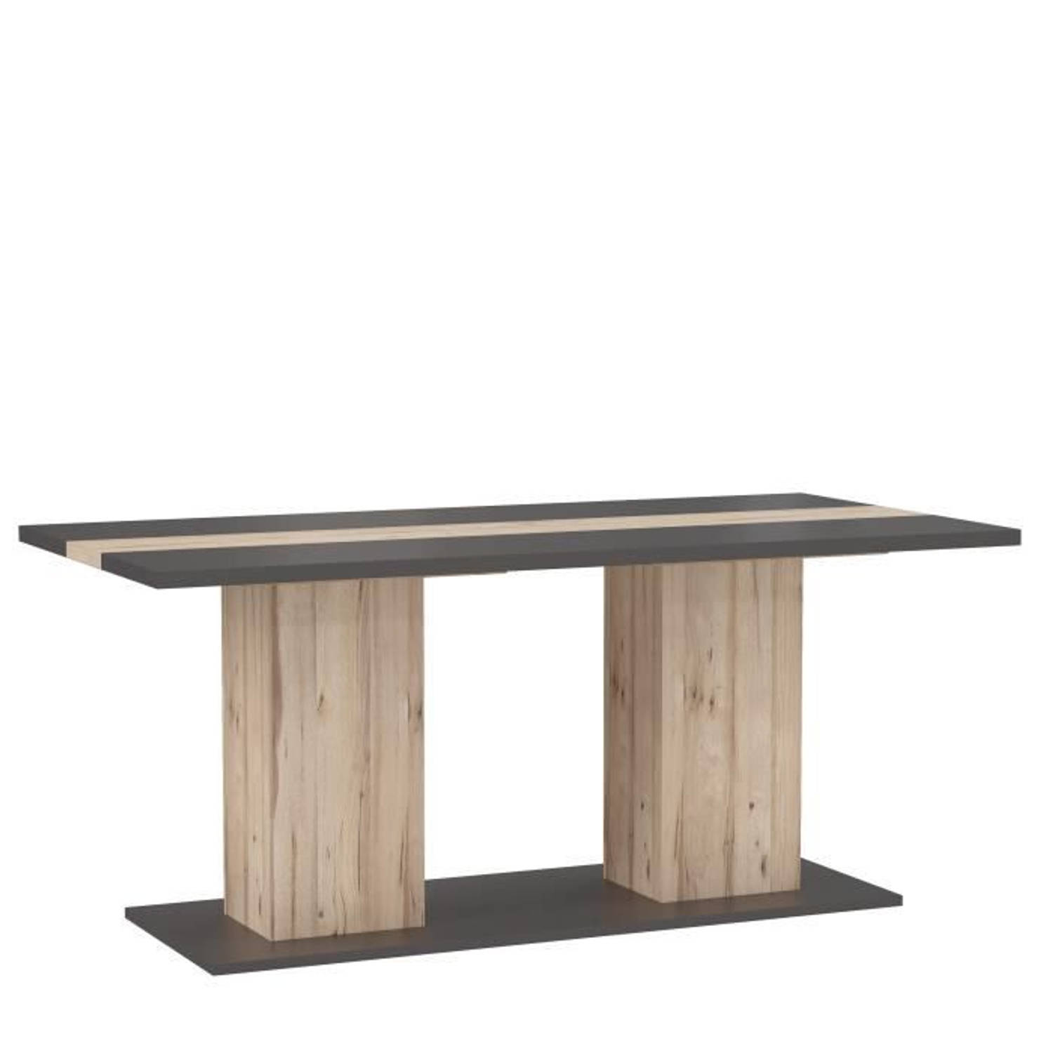 Cstore Eettafel 180 Cm - Eiken En Decor - L 180 X D 90 X H 78,2 Cm - Como - Grijs