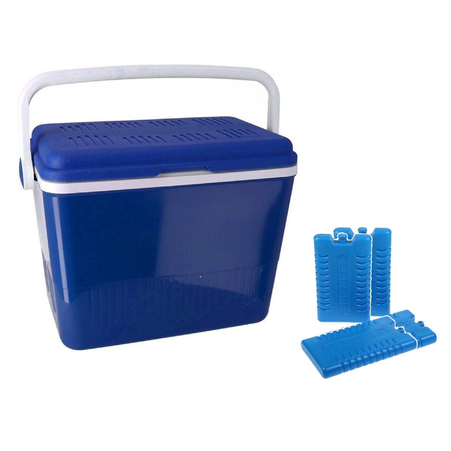 Koelbox 2-in-1 Donker 42 Liter 35 X 55 X 39 Cm Incl. 4 Koelelementen - Koelboxen - Blauw