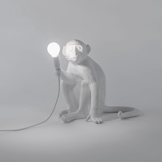 Seletti Monkey Lampresin Sitting - Wit