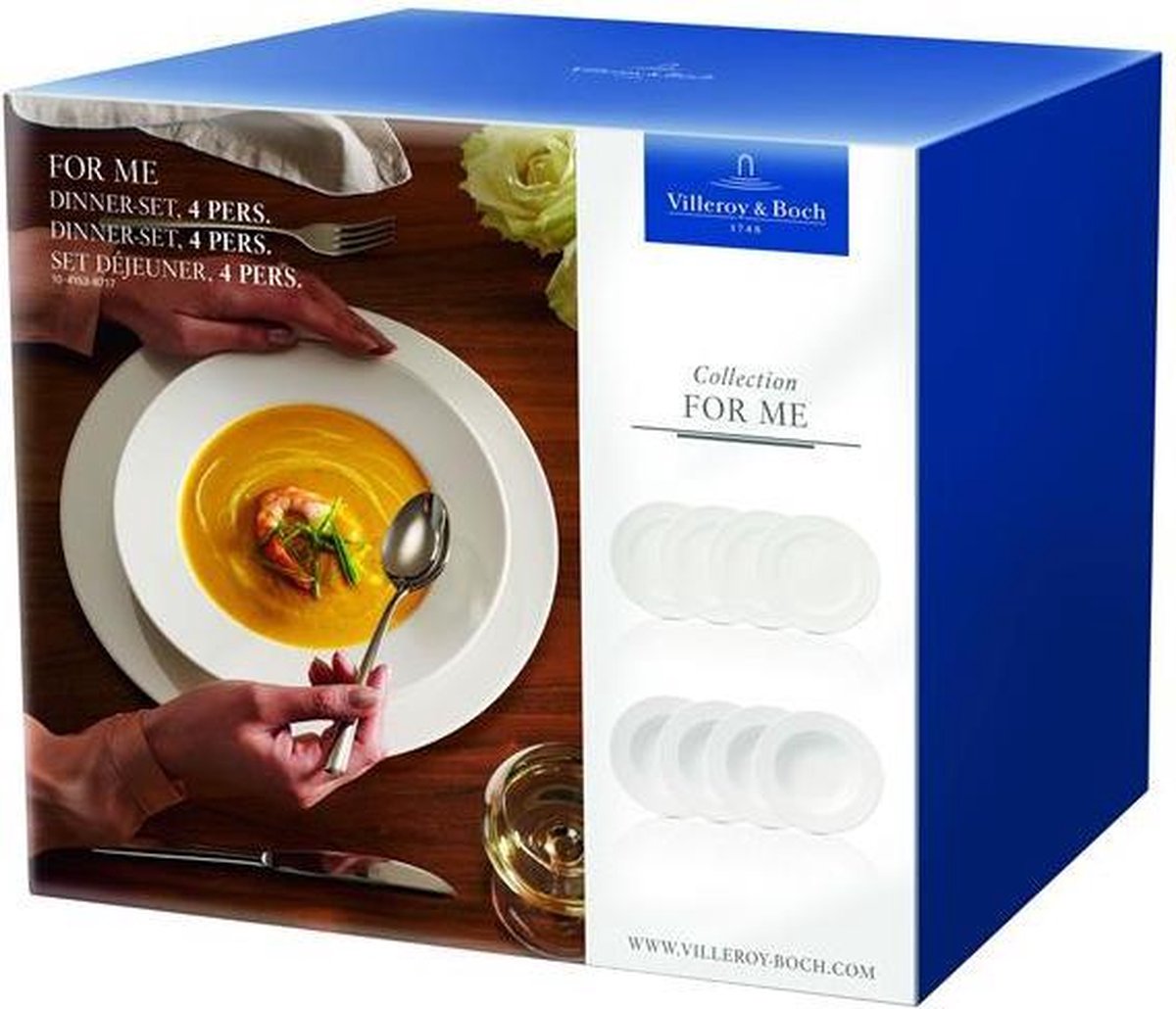 Villeroy & Boch For Me Diner Set 8-delig - Wit