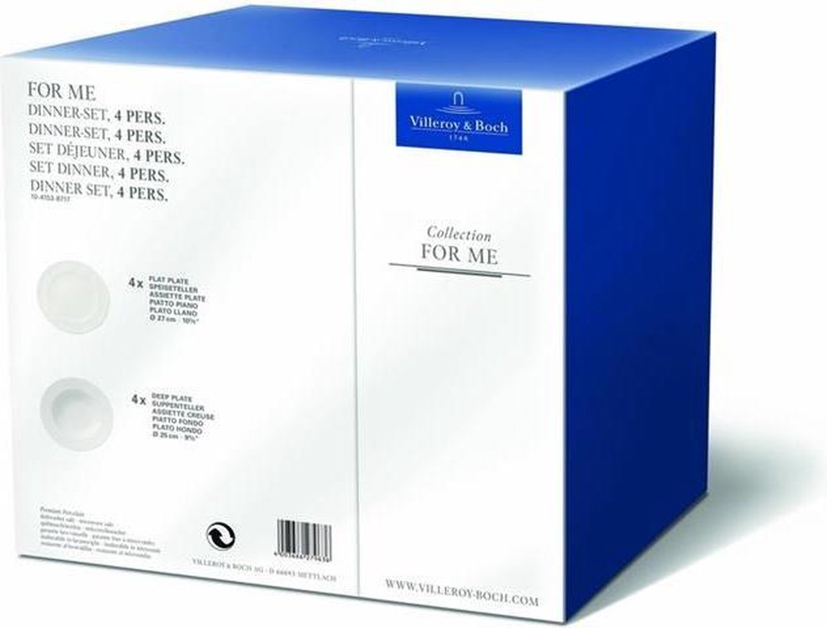 Villeroy & Boch For Me Diner Set 8-delig - Wit