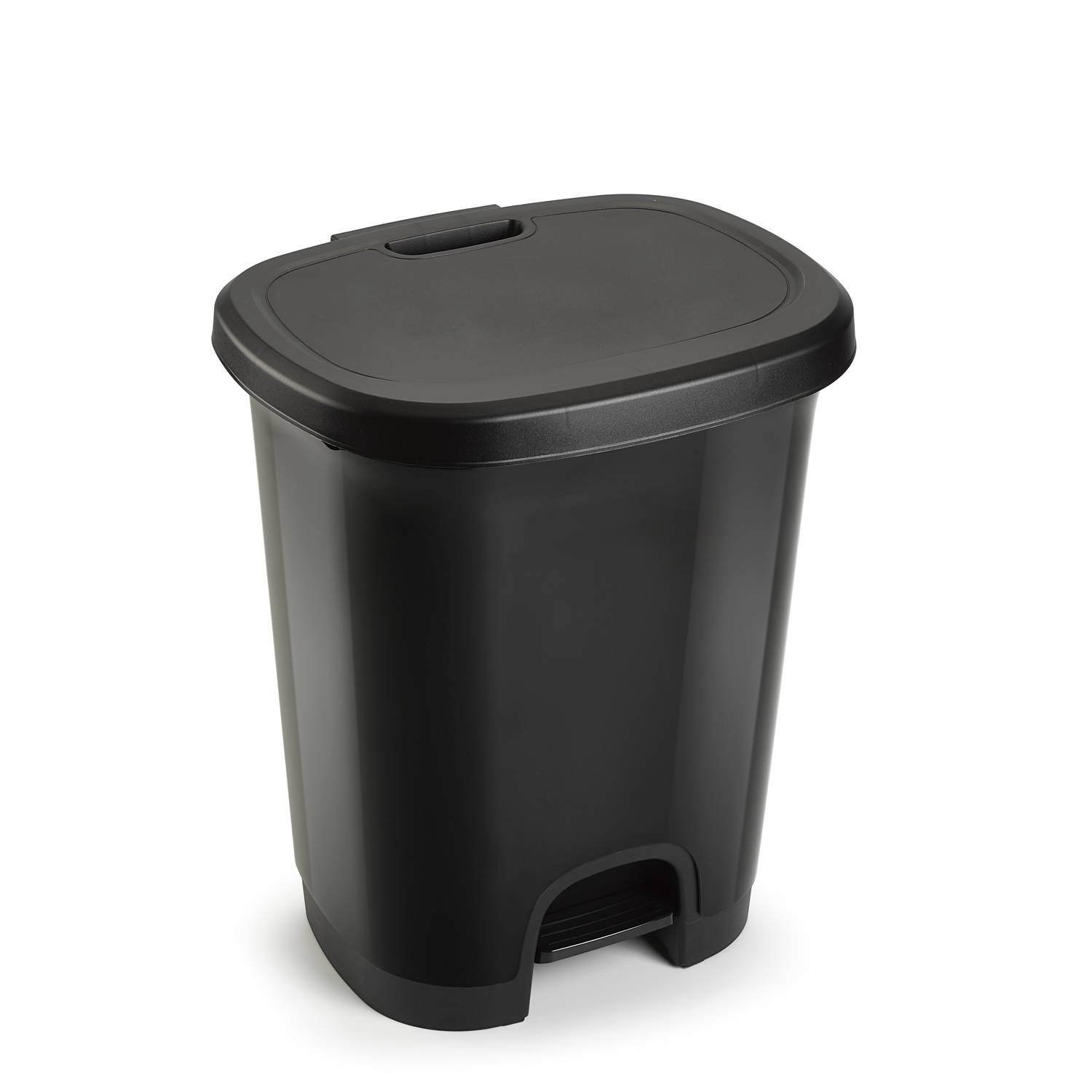 Forte Plastics Afvalemmers/vuilnisemmers/pedaalemmers 18 Liter In Het Met Deksel En Pedaal - Prullenbakken - Zwart