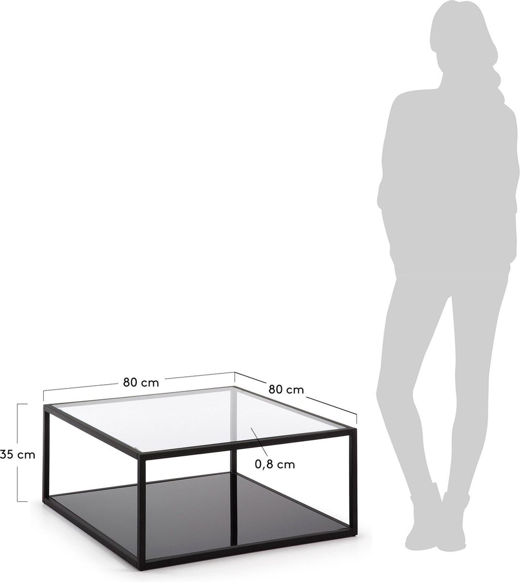 Kave Home Blackhill Salontafel - Zwart