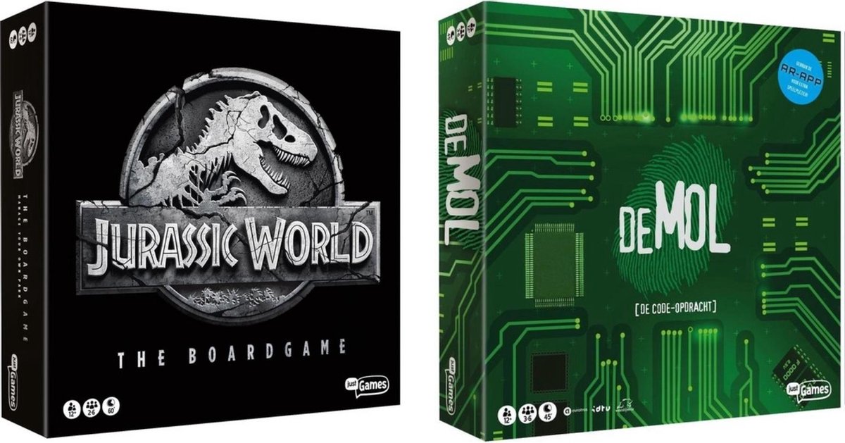 Spellenset - 2 Stuks - Jurassic World The Boardgame & Wie Is De Mol De Code Opdracht