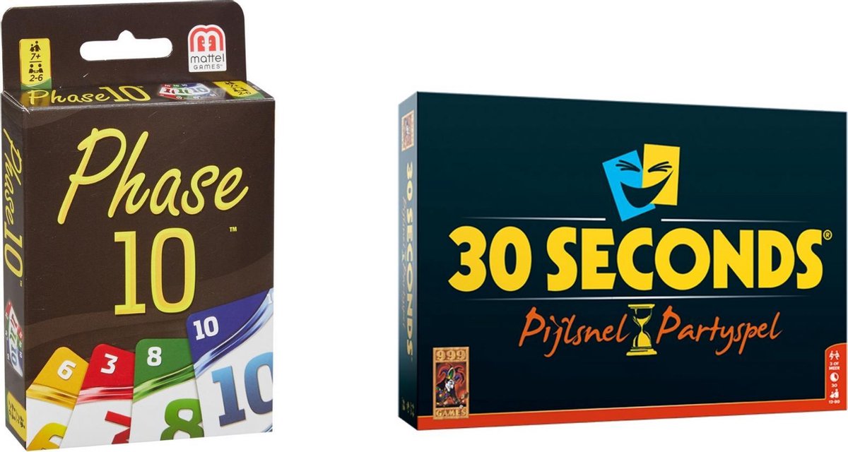 Hasbro Spellenbundel - Bordspellen - 2 Stuks - Phase 10 & 30 Seconds