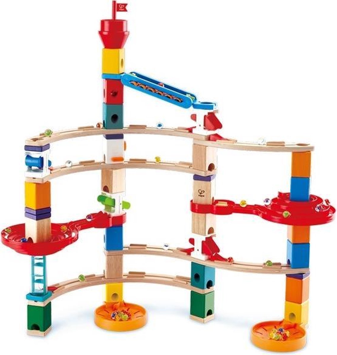 Hape Quadrilla knikkerbaan Super Spirals 129 delig